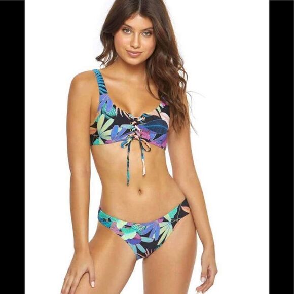 New. PILYQ multicolored palm leaf bikini. - Picture 12 of 13